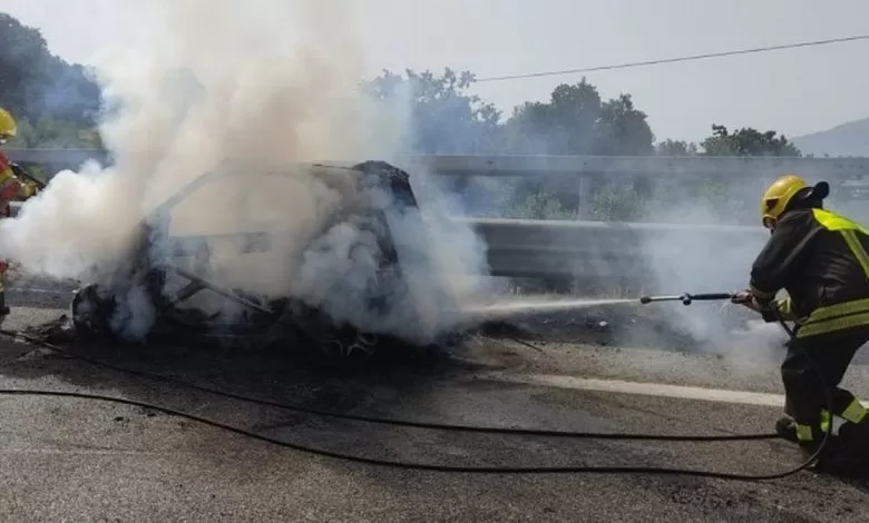 montemiletto auto incendio autostrada A16